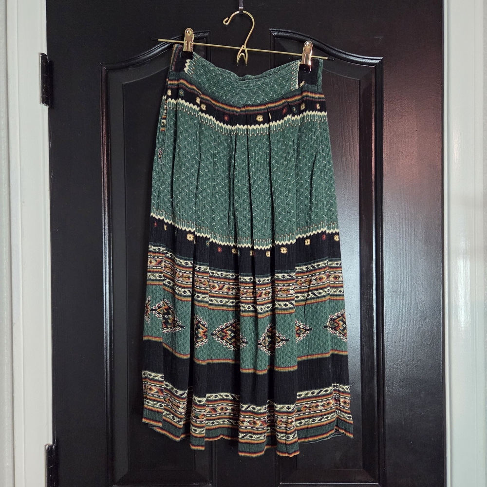 Vintage 80s/90s Southwestern Midi Skirt